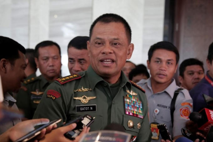 Tổng Tư lệnh quân đội Indonesia, đại tướng Gatot Nurmantyo. (Ảnh: Reuters)
