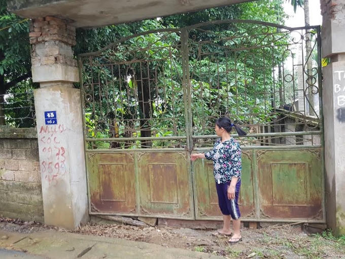 Diện tích nhà đất của ông Dũng tại khu Tân Bình, thị trấn Xuân Mai.