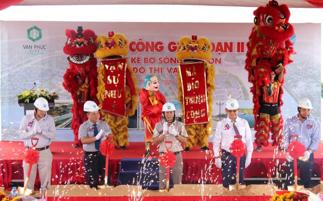 Tuyến kè bờ sông Sài Gòn được Tập đoàn Đại Phúc khởi công giai đoạn II