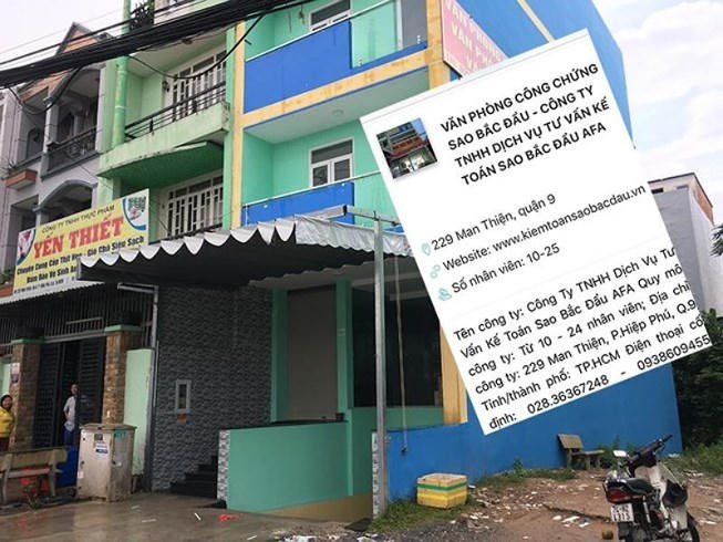 VP Công chứng giả mạo Sao Bắc Đẩu. (Ảnh: PLO)