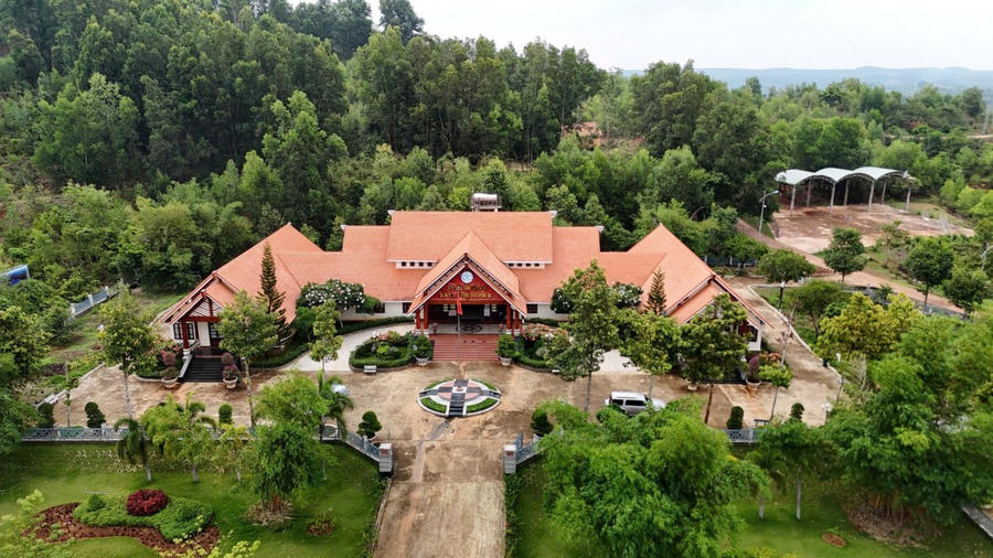 Khu bảo tồn văn hoá dân tộc S'tiêng sóc Bom Bo (xã Bom Bo) nhìn từ trên cao