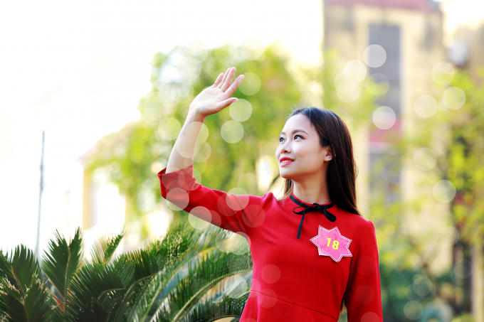 Thí sinh Nguyễn Thị Diệu Hương – SBD: 18 – Sinh viên chuyên ngành Báo Truyền hình, Khoa Báo chí