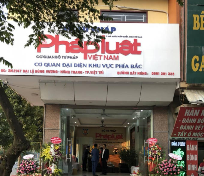 Cơ quan đại diện khu vực phía Bắc của Báo Pháp luật Việt Nam (ảnh chụp sáng 18/12).
