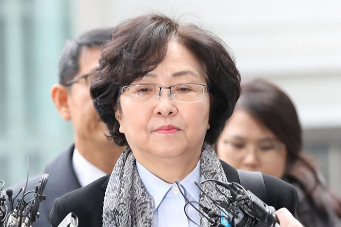Bà Kim Eun-kyung, cựu Bộ trưởng Môi trường từ năm 2017-2018 bị buộc tội vì lạm dụng chức quyền và cản trở công việc. Ảnh: Kbs.