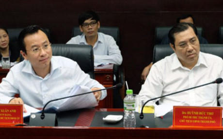 Ông Nguyễn Xuân Anh (trái) và Huỳnh Đức Thơ (phải). Ảnh: Báo Đà Nẵng