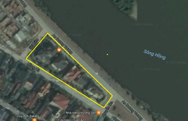 Nhiều lãnh đạo tỉnh Lào Cai là chủ sở hữu một số lô đất ở khu "đất vàng". (Nguồn: Google Maps)