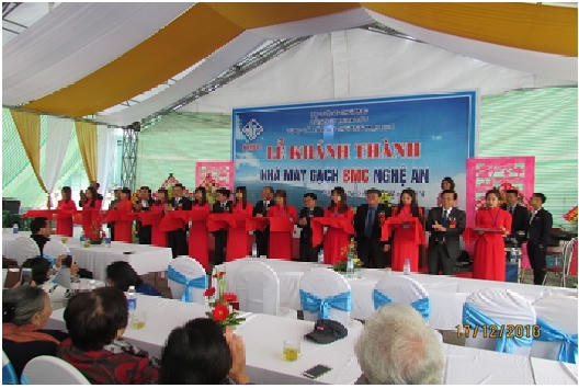 Công ty BMC khánh thành nhà máy gạch hiện đại ở Nghệ An