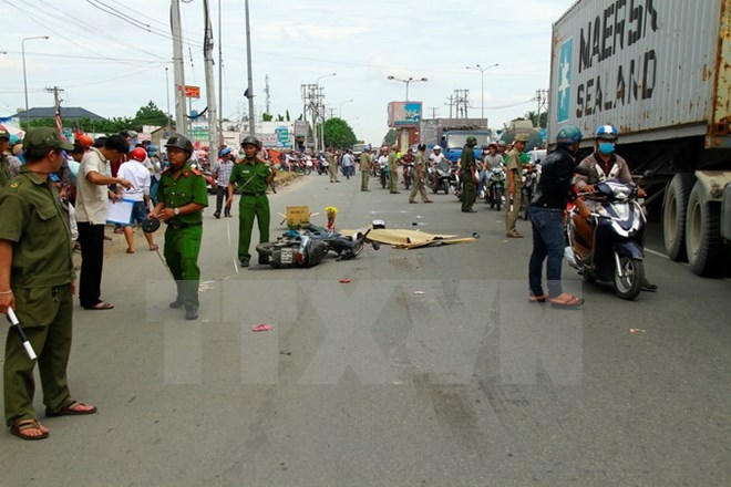 Hiện trường một vụ tai nạn. (Ảnh minh họa: Huyền Trang/TTXVN)