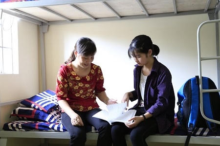 Nơi sinh hoạt của thí sinh dự thi đã được nhà trường bố trí.