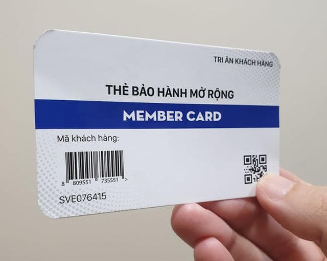 Thẻ bảo hành giả mà kẻ gian sử dụng để lừa đảo người dùng.