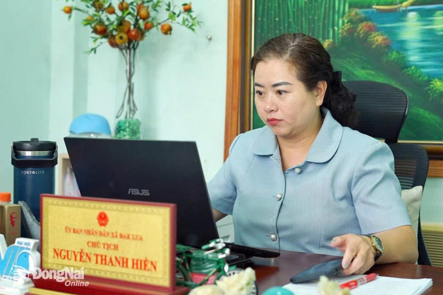 Chị Nguyễn Thanh Hiền, Phó Bí thư Đảng ủy, Chủ tịch UBND xã Đak Lua, tỉnh Đồng Nai.