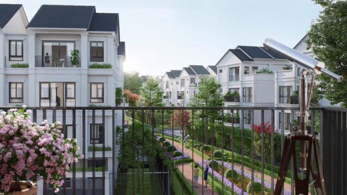 Mặt tiền nhà liền kề Dahlia Homes rộng tới 6m, thu nhỏ mọi không gian trong tầm mắt.