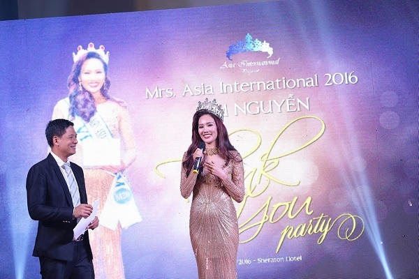 Hoa hậu Kim Nguyễn cùng diễn viên Bình Minh.