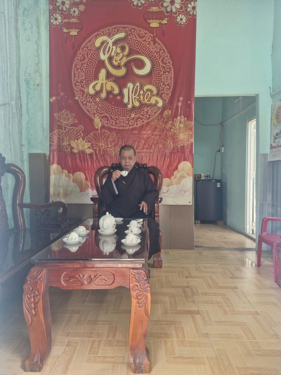 Sư thầy Phước Chơn - trụ trì chùa Huệ Sơn Linh.