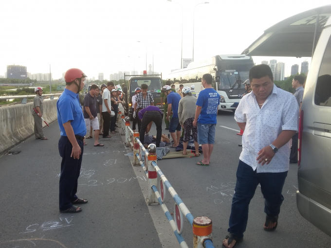 Hiện trường vụ tai nạn.
