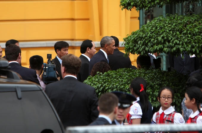 To&agrave;n cảnh lễ đ&oacute;n ch&iacute;nh thức Tổng thống Mỹ Obama