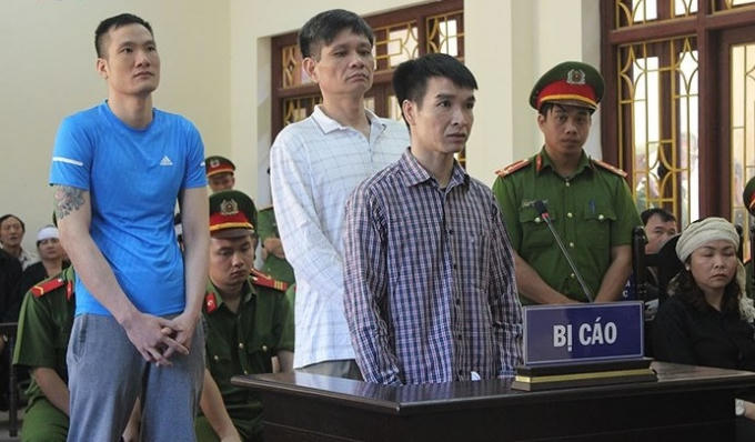 Ba bị cáo trong vụ án.