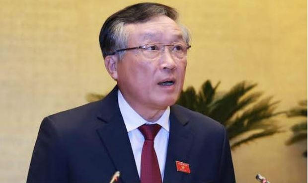 Ch&aacute;nh &aacute;n T&ograve;a &aacute;n nh&acirc;n d&acirc;n tối cao Nguyễn H&ograve;a B&igrave;nh tr&igrave;nh b&agrave;y b&aacute;o c&aacute;o trước Quốc hội.