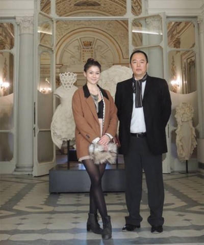 Trương Thiết Lâm và con gái lai xinh đẹp. Ảnh: Internet.