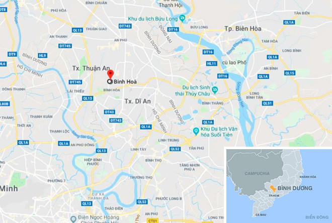 Vị trí gần nơi xảy ra vụ việc. Ảnh: Google Maps.
