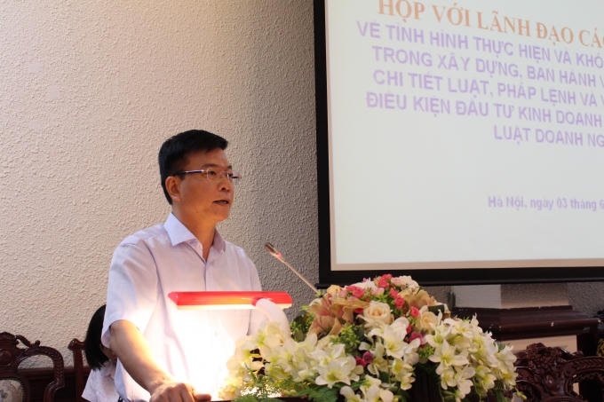 Bộ trưởng Lê Thành Long phát biểu tại hội nghị.