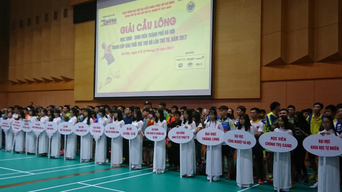 Giải đấu quy tụ hơn 700 VĐV là học sinh - sinh viên trên địa bàn TP Hà Nội.