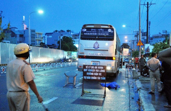 Hiện trường vụ tai nạn.