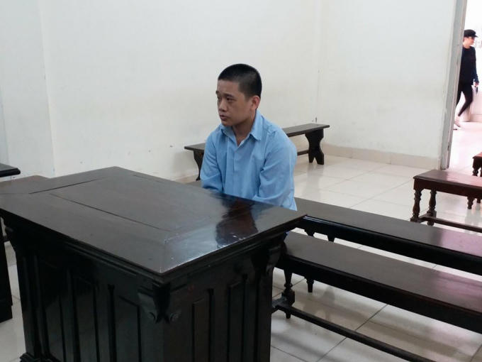Bị cáo trong phiên tòa.