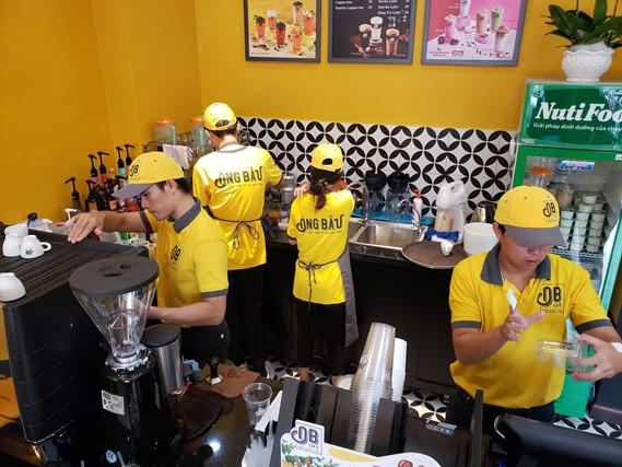 Khu vực pha chế được thiết kế theo phong cách Take Away