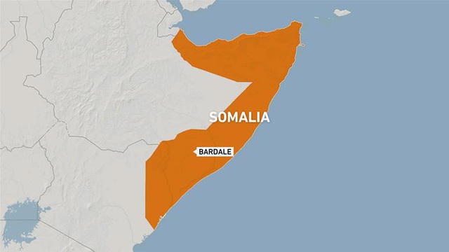 Vị trí máy bay bị bắn rơi cách thủ đô của Somalia khoảng 300km. (Ảnh: Aljazeera)