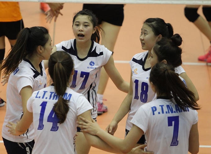 Đội Thông tin Liên Việt Post bank phát huy truyền thống giàu thành tích của đơn vị mình. Ảnh:Valleyball.