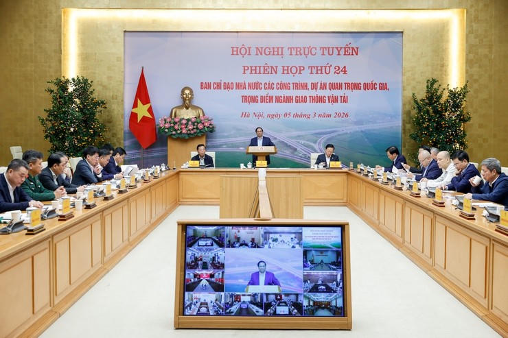 Thủ tướng Chính phủ Phạm Minh Chính, Trưởng Ban Chỉ đạo Nhà nước các công trình, dự án quan trọng quốc gia, trọng điểm ngành giao thông vận tải chủ trì họp Phiên thứ 24 của Ban Chỉ đạo.