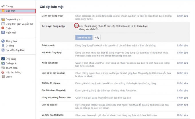 Xác nhận "Yêu cầu mã đăng nhập để truy cập tài khoản của tôi từ trình duyệt không xác định".