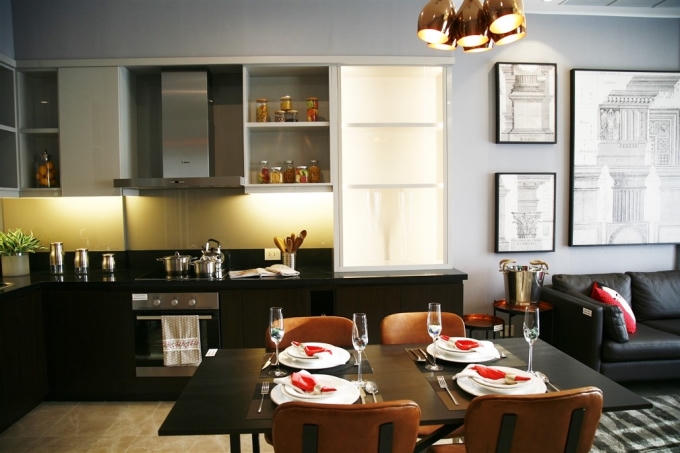 Phòng bếp của  toà nhà Sun Grand City Thuy Khue Residence - số 69B Thụy Khuê, Tây Hồ, Hà Nội.