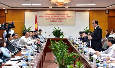 Tổ công tác của Thủ tướng Chính phủ làm việc tại Bộ Công Thương.
