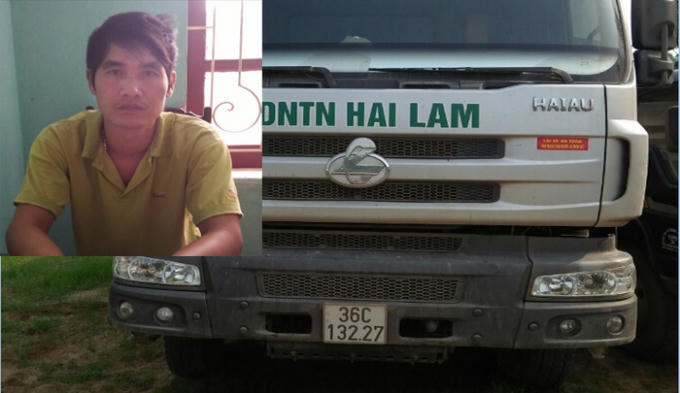 Gây tai nạn làm tử vong tại chỗ 2 mẹ con, tài xế Lê Xuân Đông đã lái xe bỏ trốn. (Ảnh: Công an Thanh Hóa cung cấp)