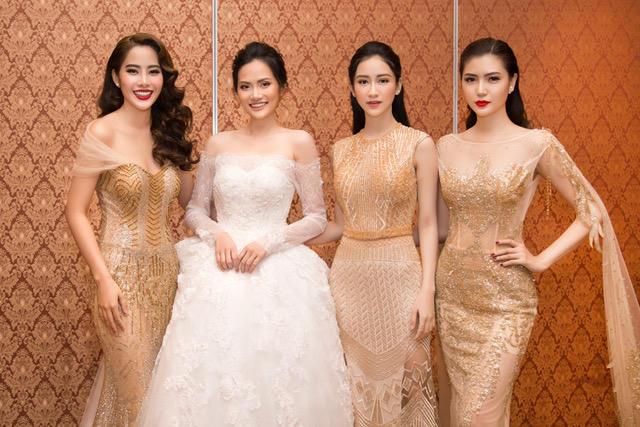 Bốn nữ ho&agrave;ng sắc đẹp Việt thay phi&ecirc;n nhau l&agrave;m vedette thời trang