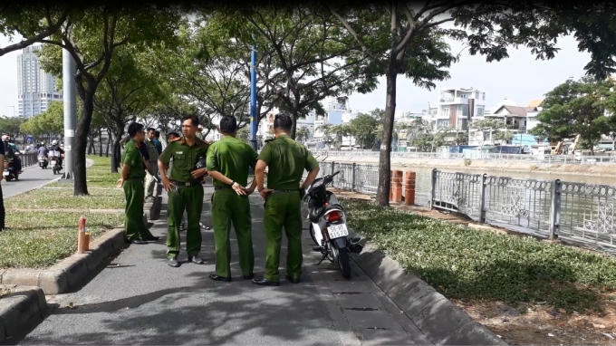 Hiện trường nơi phát hiện thi thể người đàn ông.