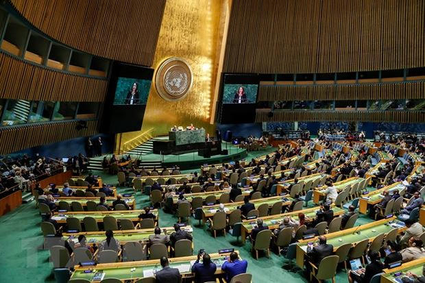 Toàn cảnh khóa họp của Đại hội đồng Liên hợp quốc tại New York, Mỹ. (Nguồn: AFP/TTXVN).