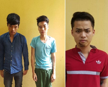 Ba thanh niên đi xe máy không đội mũ bảo hiểm phóng nhanh gây tai nạn nghiêm trọng. ( Ảnh Bá Đoàn).