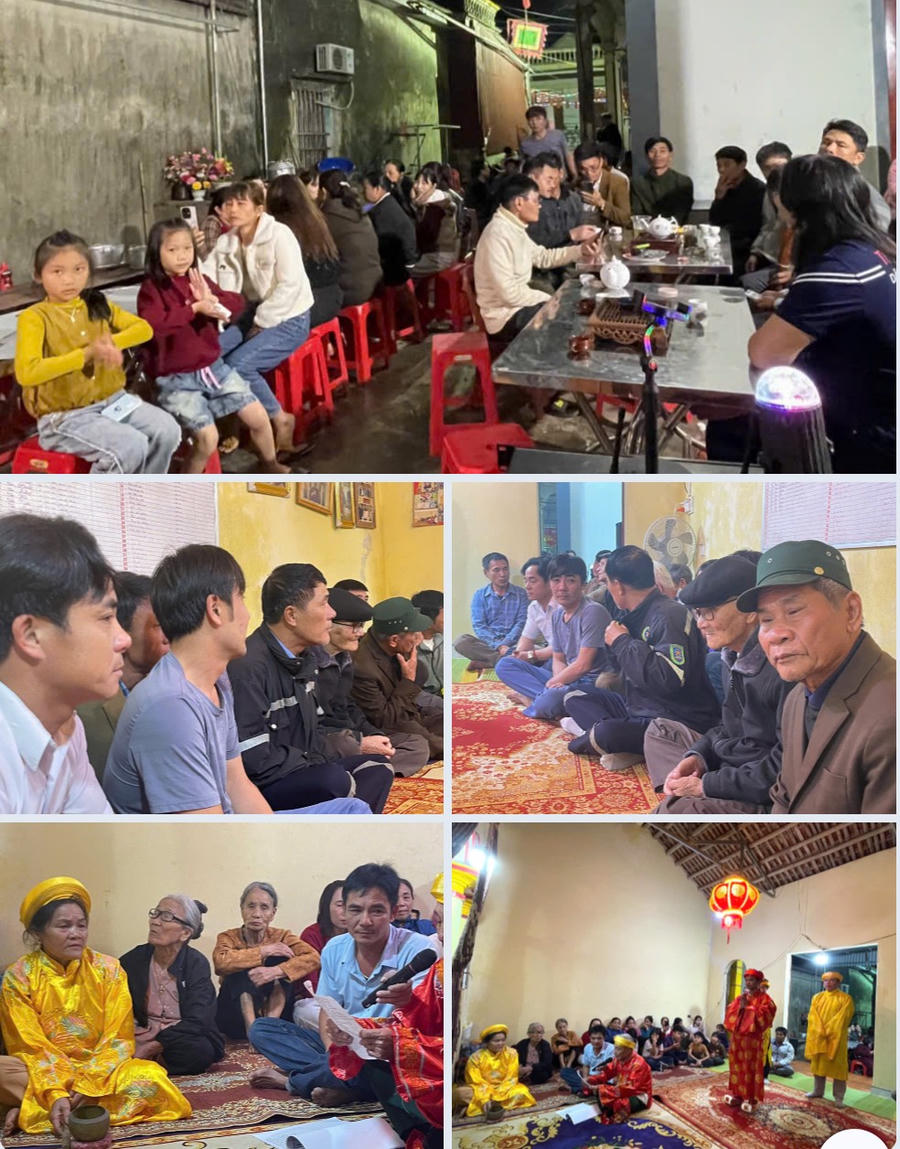 Con cháu trong họ tập trung đông đủ