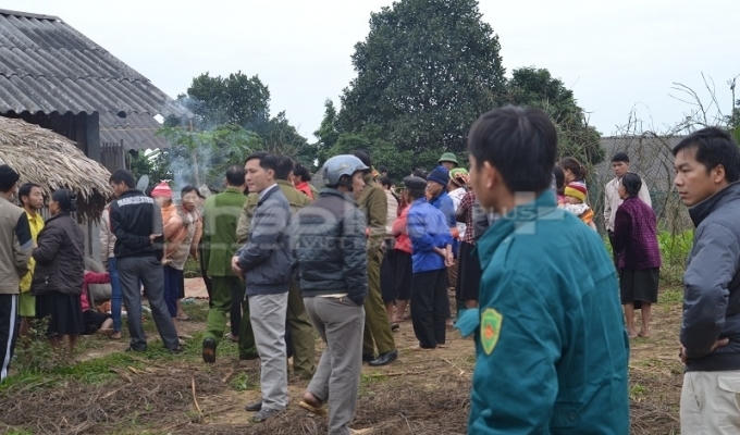 Hiện trường nơi xảy ra vụ án mạng nghiêm trọng.