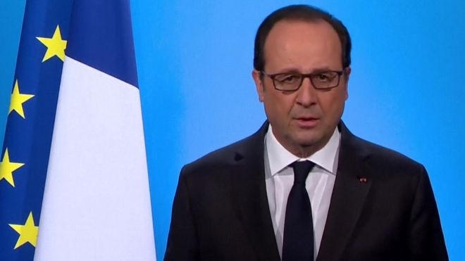 Tổng thống Pháp Francois Hollande. (Ảnh: BBC)
