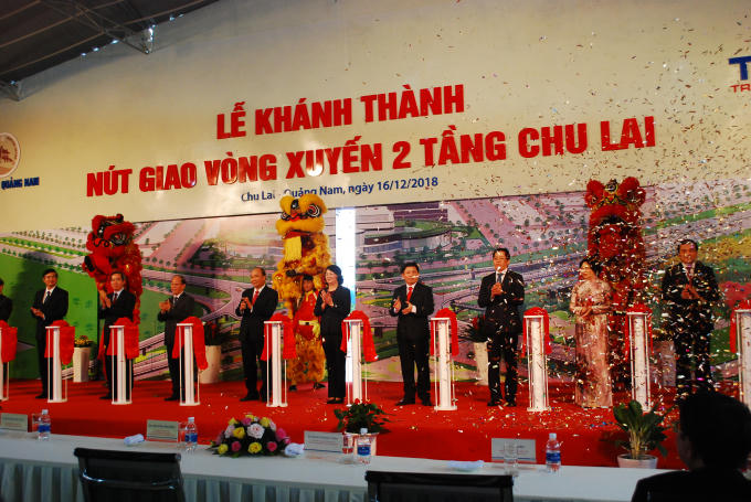 Dự án hoàn thành, đưa vào khai thác và vận hành nhân dịp lễ Công bố điều chỉnh quy hoạch Khu KTM Chu Lai và kỷ niệm 15 năm Thaco - Chu Lai ngày 16/12/2018.