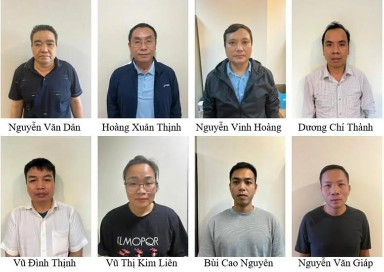 Một số bị can trong vụ án - Ảnh: BCA