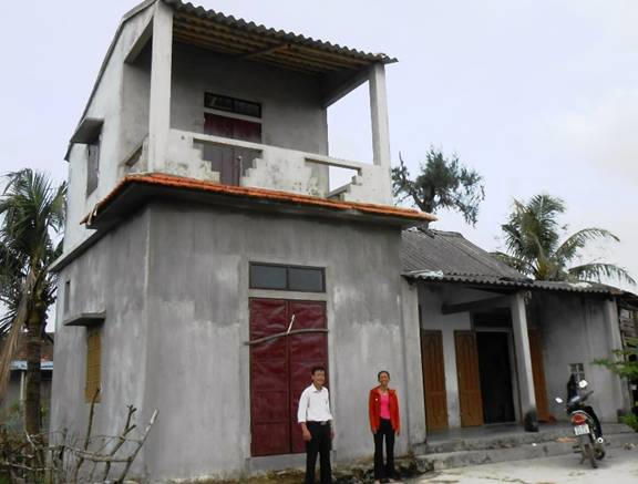 Một công trình nhà tránh lũ theo Quyết định 48/2014/QĐ-TTg đã hoàn thiện và đưa vào sử dụng.
