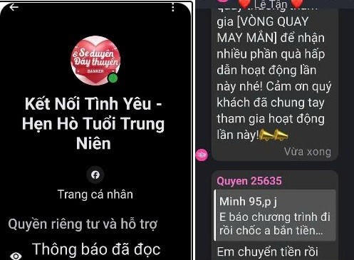 Người dân cần cẩn trọng với các hội nhóm “Kết nối yêu thương tuổi trung niên”, “Hẹn hò nghiêm túc U40–U60”, “Tìm bạn đời tuổi xế chiều”… trên các trang mạng xã hội. (Ảnh: Công an TP Đà Nẵng)