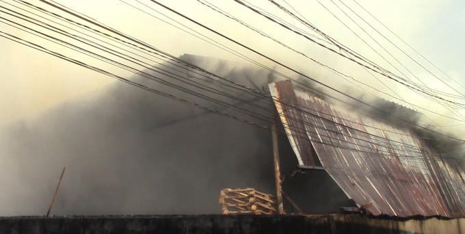 Nhà xưởng nơi xảy ra vụ cháy