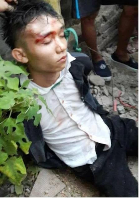 Đối tượng Nguyễn Thành Phát bị người dân bắt ngay tại hiện trường. Ảnh: Người dân cung cấp