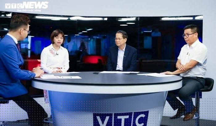 Các khách mời tại tọa đàm “Để doanh nghiệp chủ động sử dụng và ứng phó với phòng vệ thương mại khi Việt Nam tham gia FTA” chiều 16/12. (Ảnh: Duy Thành)